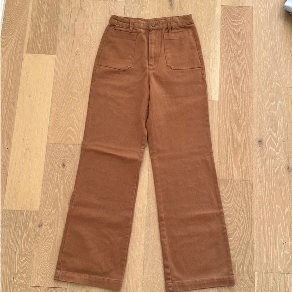 Gentle Fawn Tan Straight Leg Women's Jeans - Picture 1 of 7